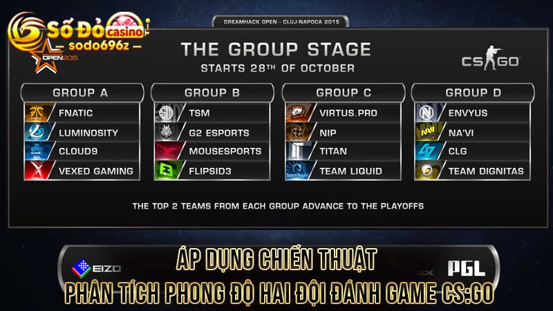 Áp dụng chiến thuật phân tích phong độ hai đội đánh game CS:GO