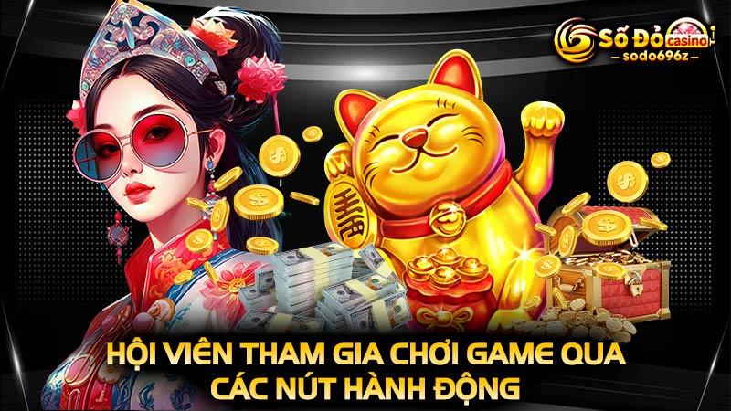 Cách sử dụng nút hành động trong Slot Neko may mắn